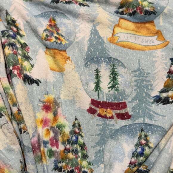 Tiny Roots Snow Globe Tree Bamboo Viscose Pajama Set Size 9/10Y - Picture 3 of 3